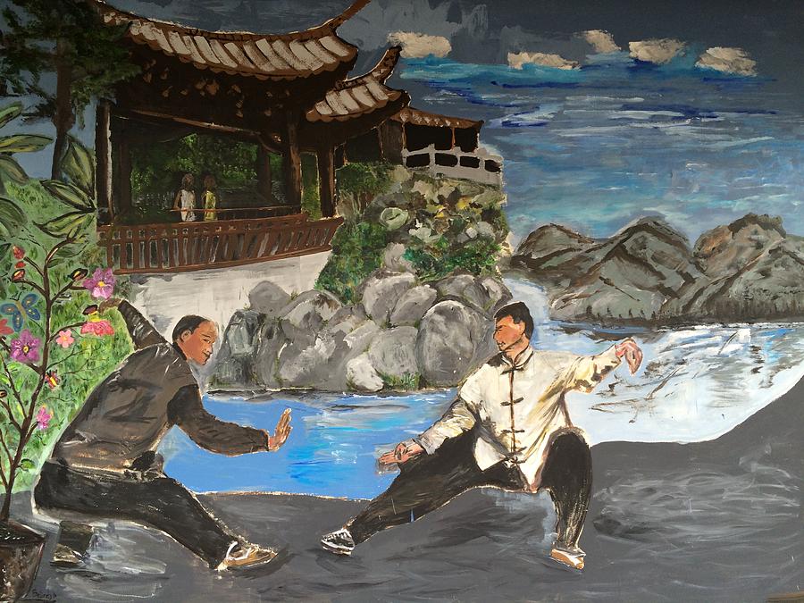 Kungfu Fighting the Taichi Way Painting by Belinda Low