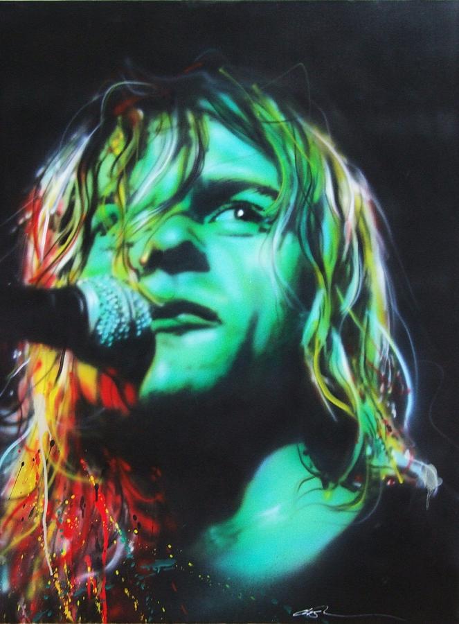 Kurt Cobain Painting - Kurdt Kobain by Christian Chapman Art