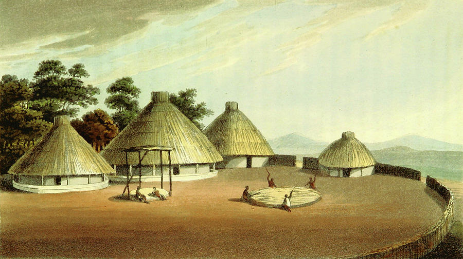 Kurreechane Sinisee Yard Travels In South Africa Drawing By Litz Collection