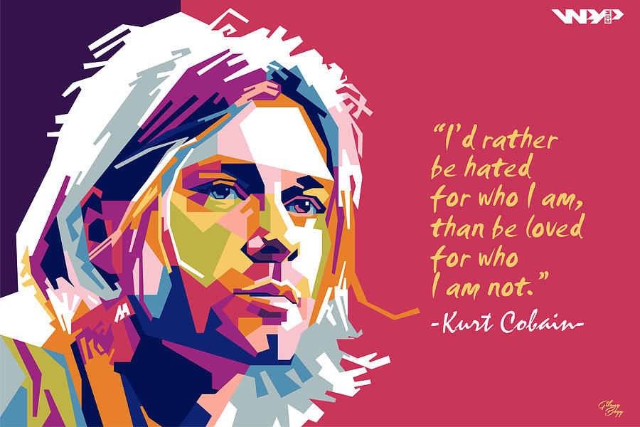 Kurt Cobain Digital Art - Kurt Cobain by Gilang Bogy