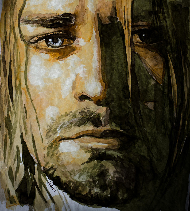 Kurt Cobain Painting by Laur Iduc