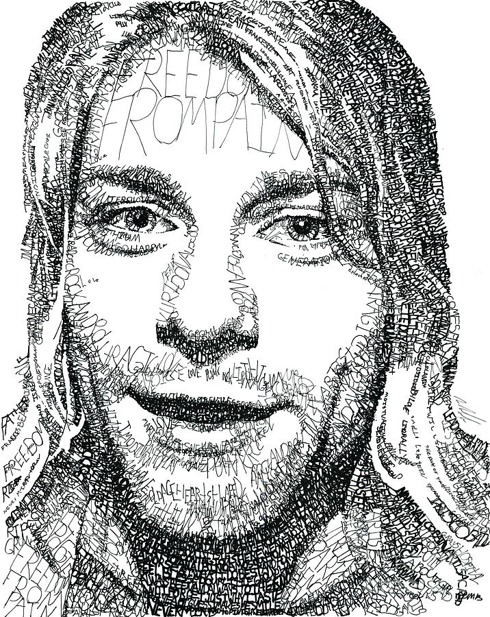 Kurt Cobain Drawing by Michael Volpicelli
