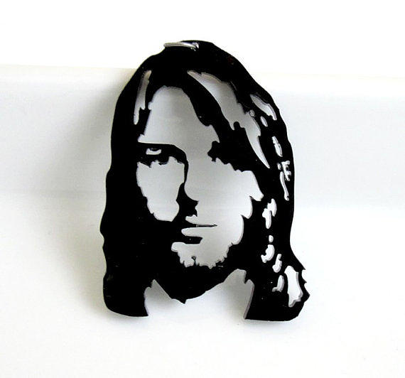 Buy Kurt Cobain Black and White Smoking Portrait Photo Glass Pendant  Necklace Online in India - Etsy