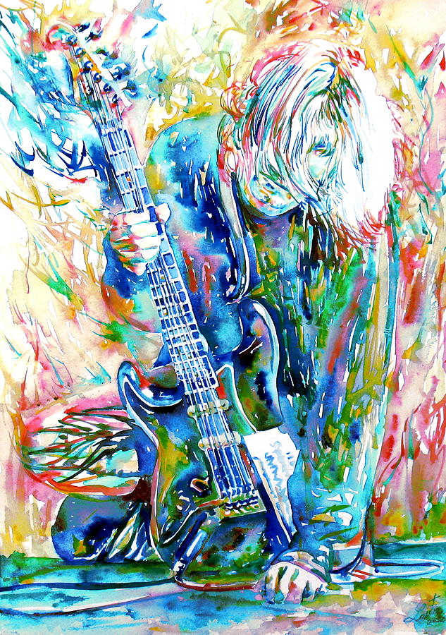 Nirvana Painting - Kurt Cobain Portrait.1 by Fabrizio Cassetta