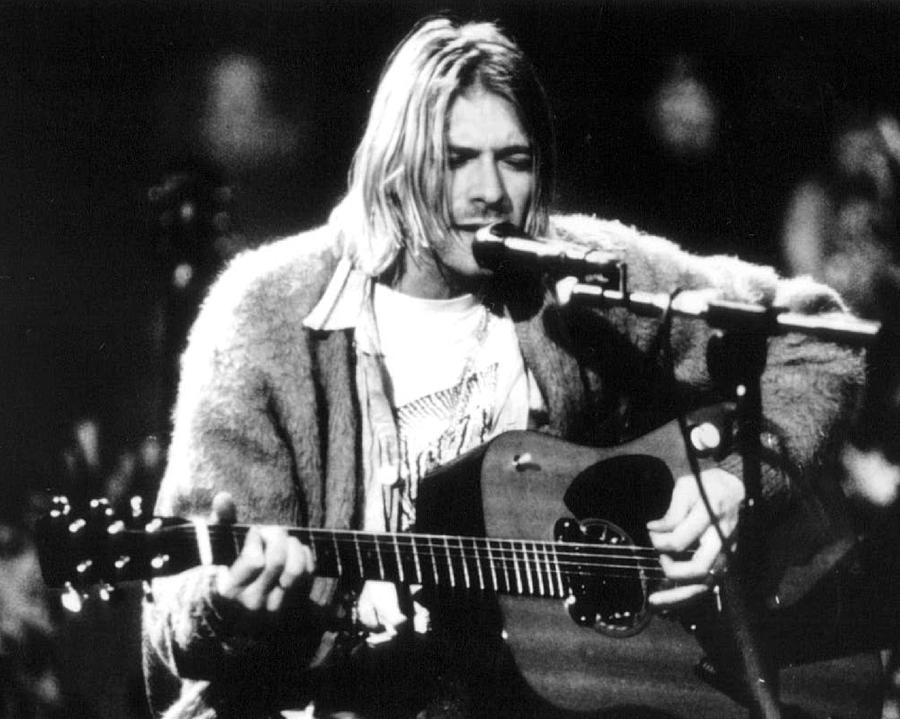 Kurt Cobain Singing And Playing Guitar Photograph by Retro Images Archive