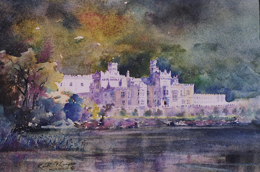 Kylemore Abbey Connemara County Galway Painting by Keith Thompson