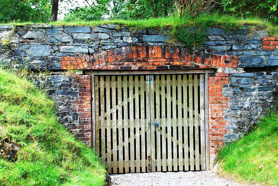 Stone Photograph - Kylemore Gate by Norma Brock