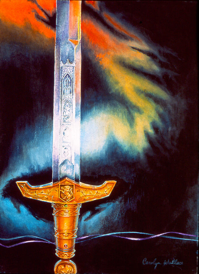 Kyles Sword Painting by Carolyn Coffey Wallace