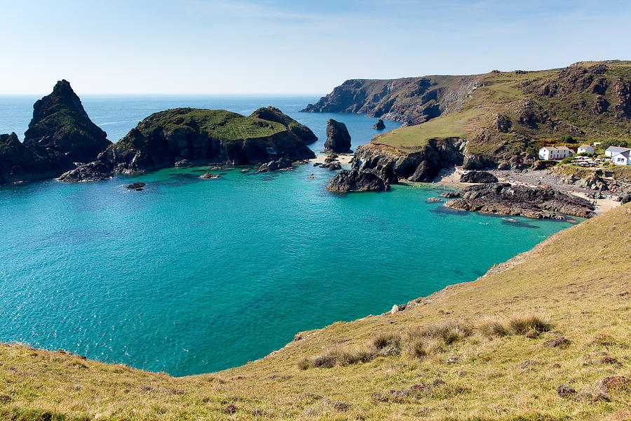 Kynance Cove The Lizard Near Helston Cornwall England Uk On A Beautiful ...