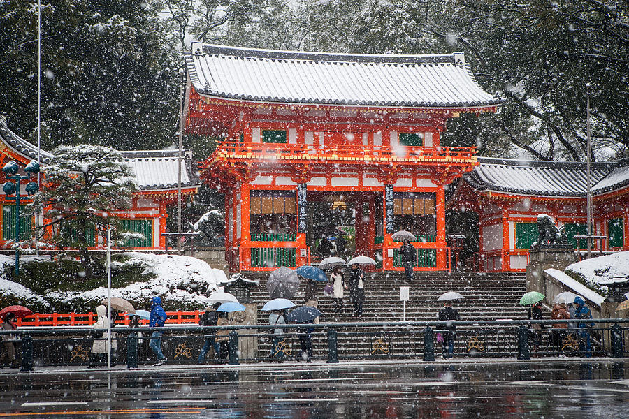 Kyoto Snowfall Photograph by Randy Green