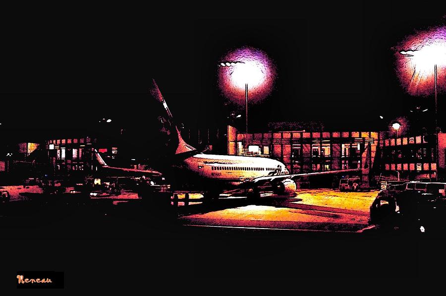 L A X CALIFORNIA AIRPORT at NIGHT Photograph by A L Sadie Reneau