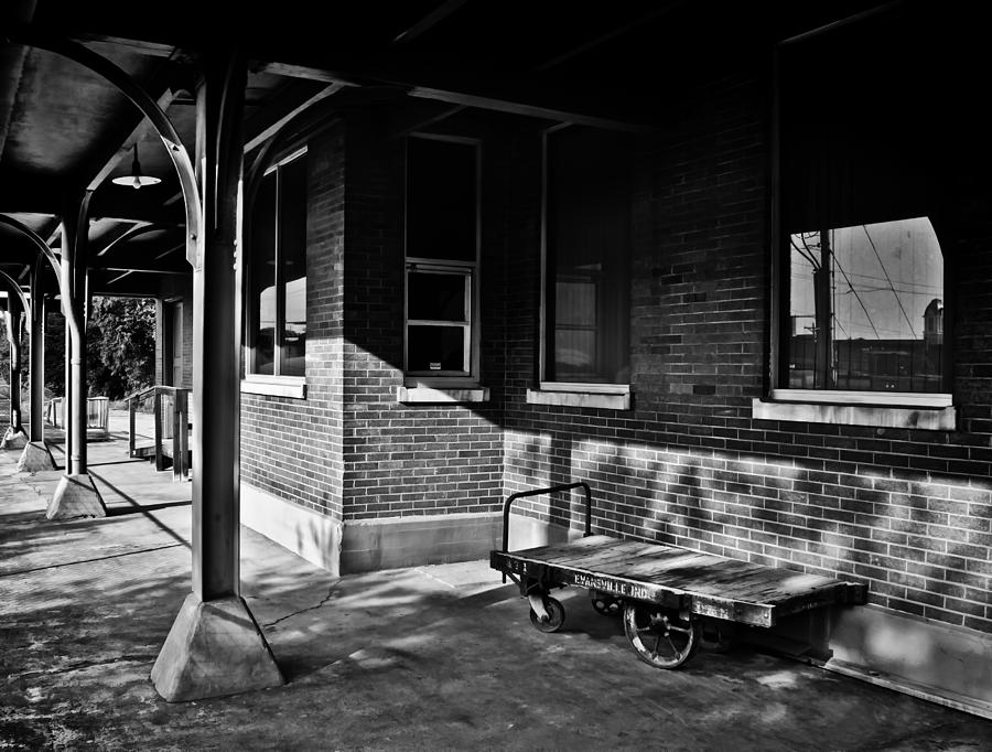 L and N Train Depot in b/w Photograph by Greg Jackson