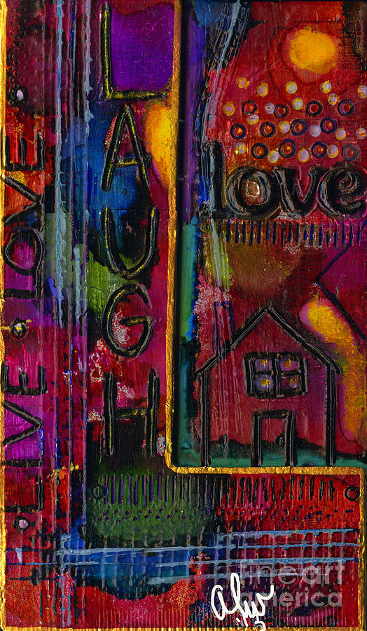 L is for LIFE Mixed Media by Angela L Walker