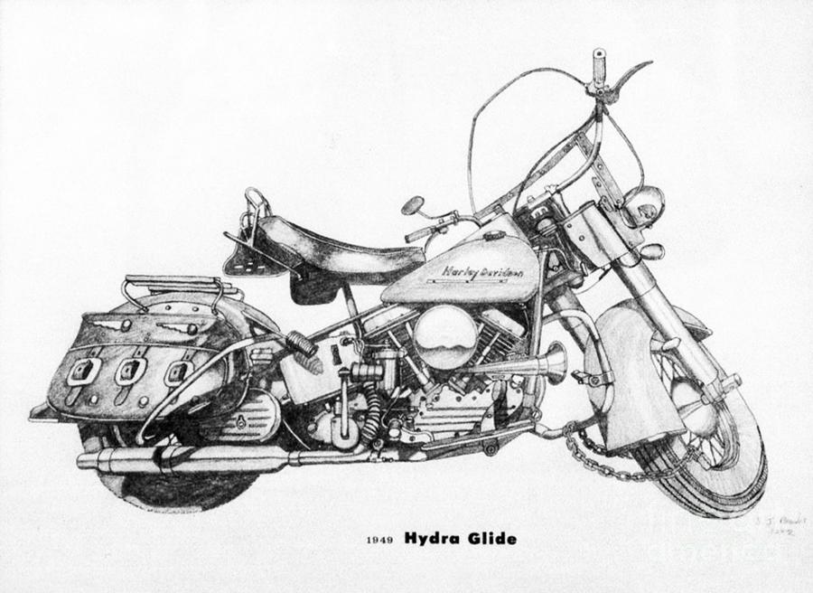 Pipe Drawing - Hydra Glide by Stephen Brooks
