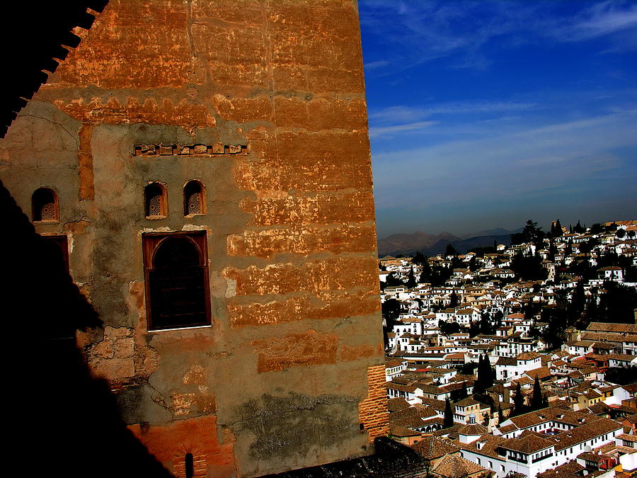 la Alhambra with view - Grenada Spain Photograph by Jacqueline M Lewis