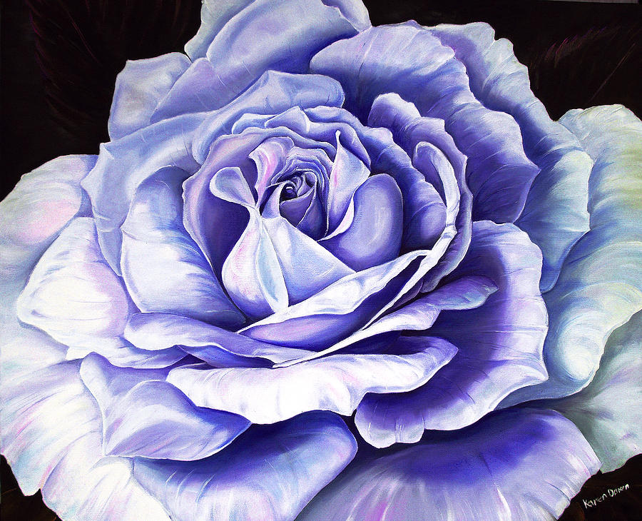 La Bella Rosa Purple Painting by Karin Dawn Kelshall- Best - Fine Art ...
