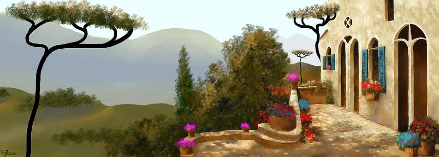 La Bella Terrazza Painting by Larry Cirigliano
