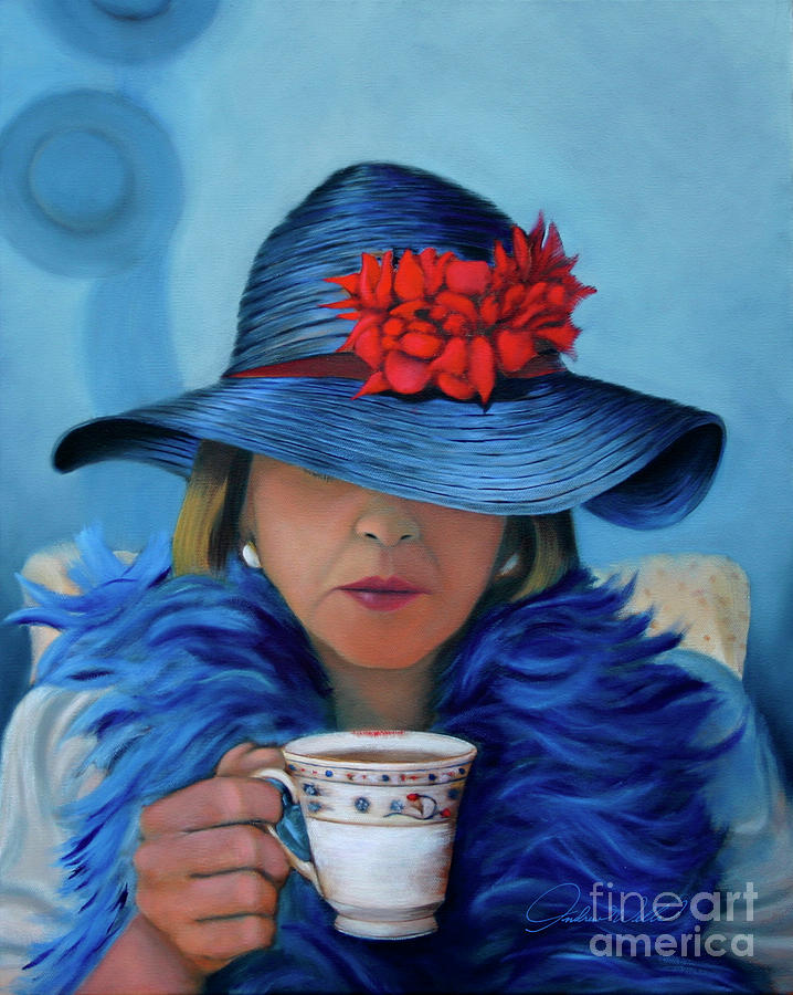 Portrait Painting - La Belle by AWellsArtworks Online