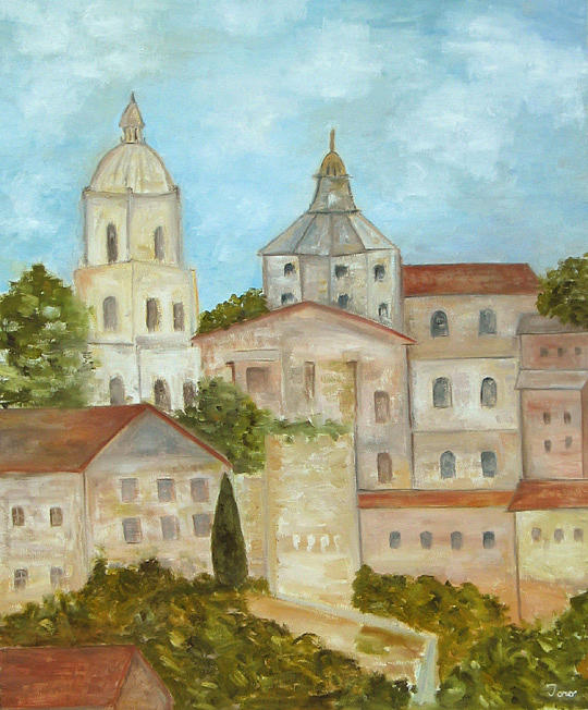 La Catedral de Segovia Painting by Trish Toro