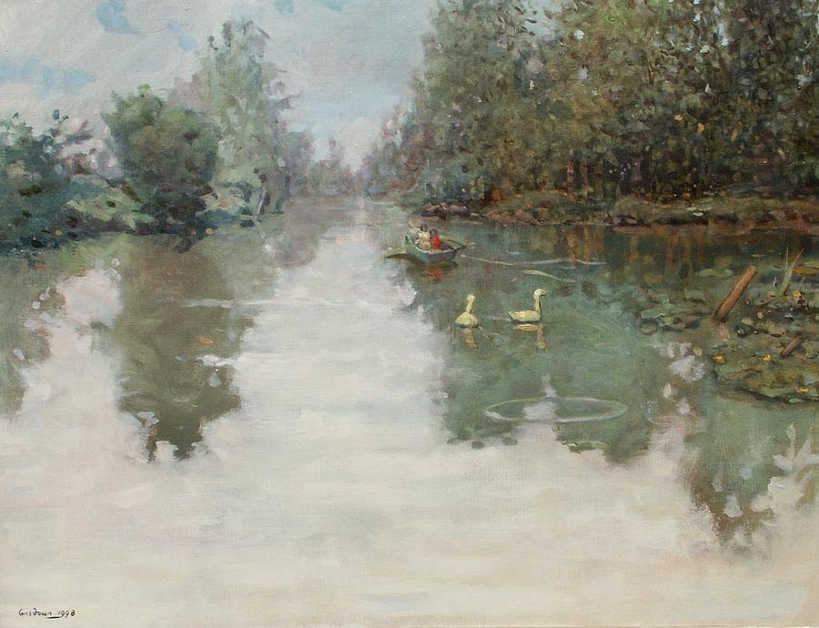 La Charente Tranquille Painting by John Lansdown