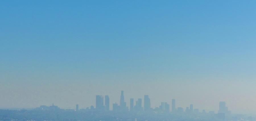 L. A. from Mulholland Drive - Three Digital Art by Robert J Sadler