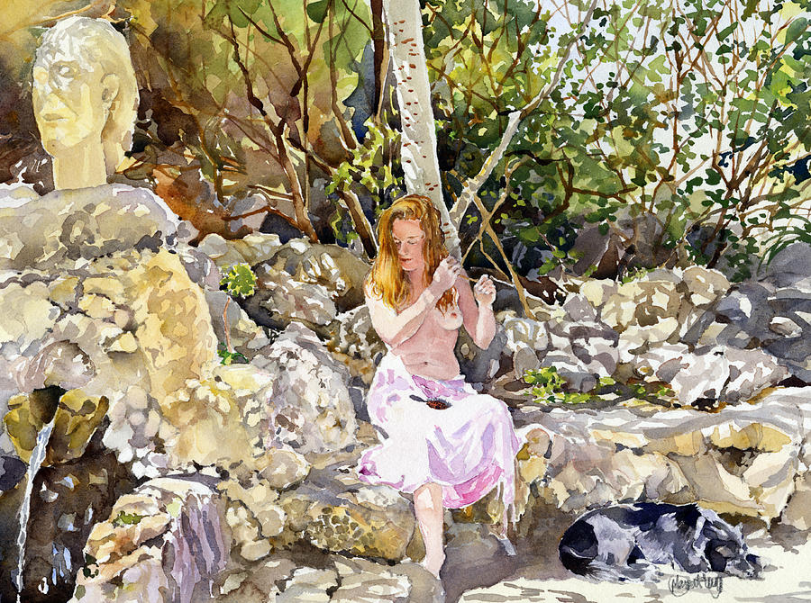 Spring Painting - La Fuente de San Pedro by Margaret Merry
