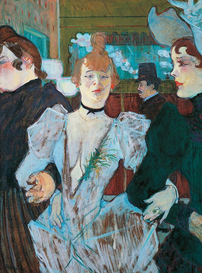 La Goulue Arriving At Moulin Rouge With Two Women Painting by Henri de ...