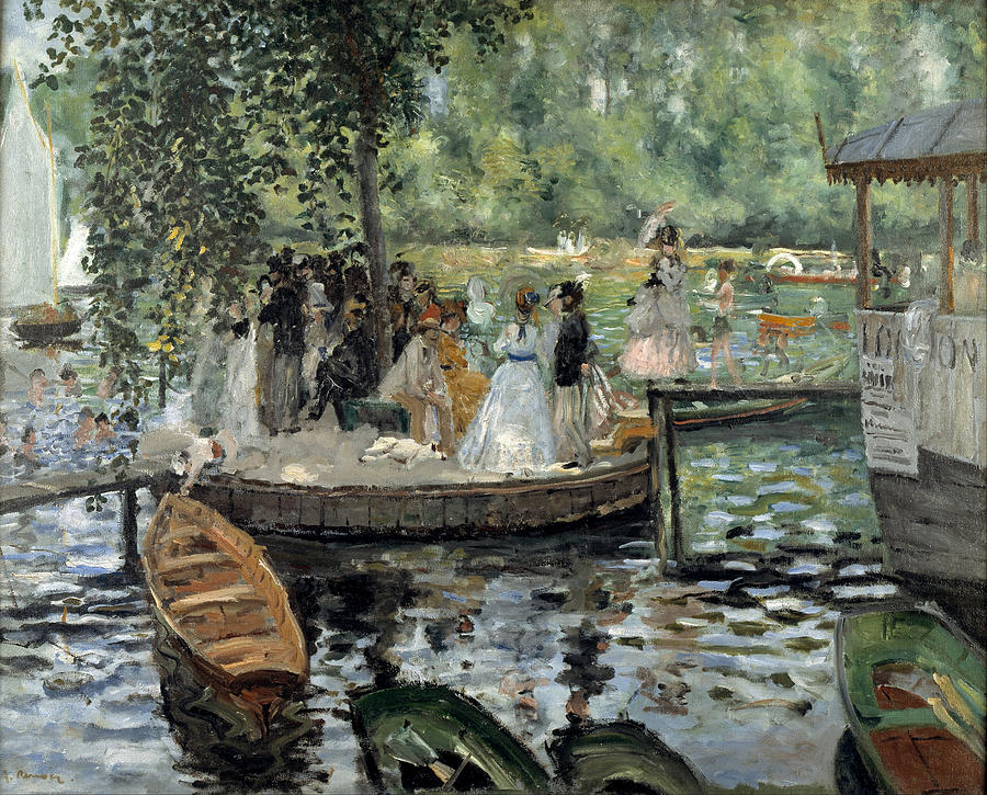 Boat Painting - La Grenouillere by Pierre-Auguste Renoir