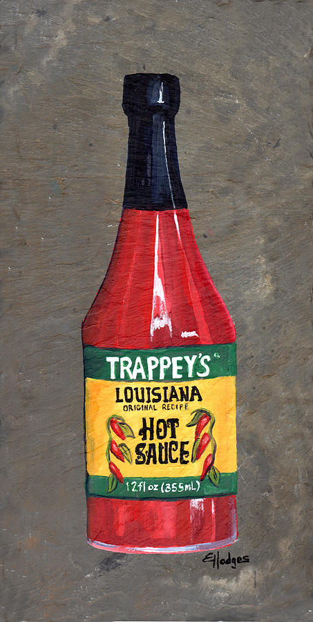 New Orleans Painting - LA Hot Sauce by Elaine Hodges