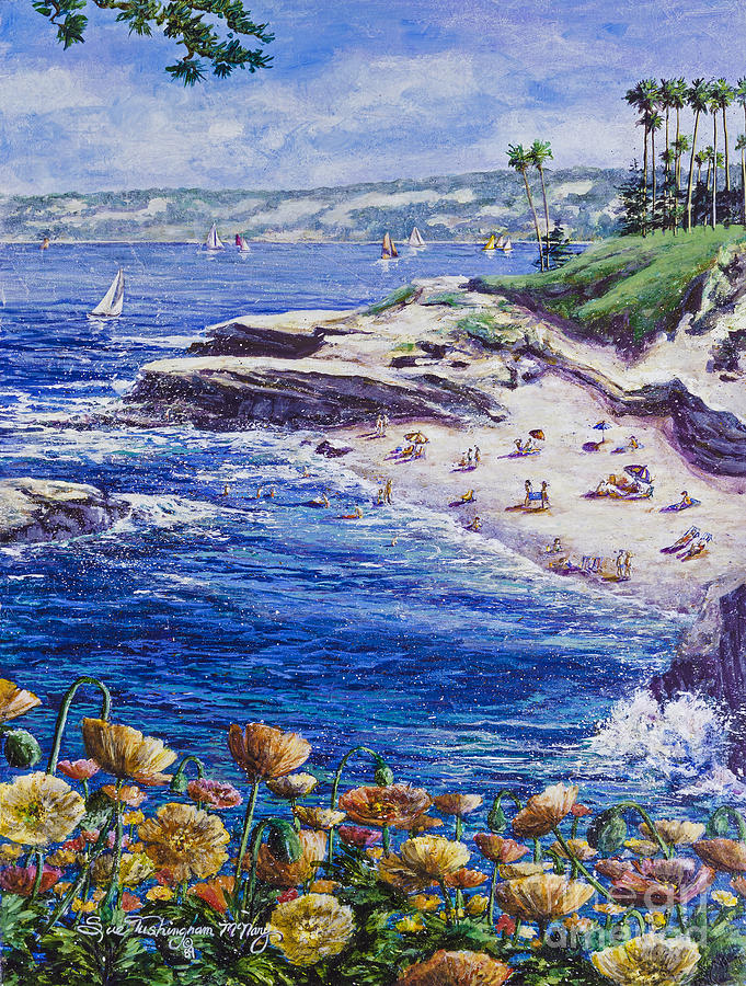 La Jolla Beach Painting by Glenn McNary