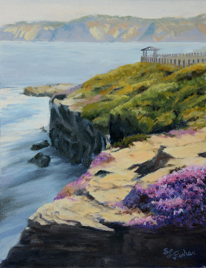 La Jolla Cove Painting by Sandy Fisher
