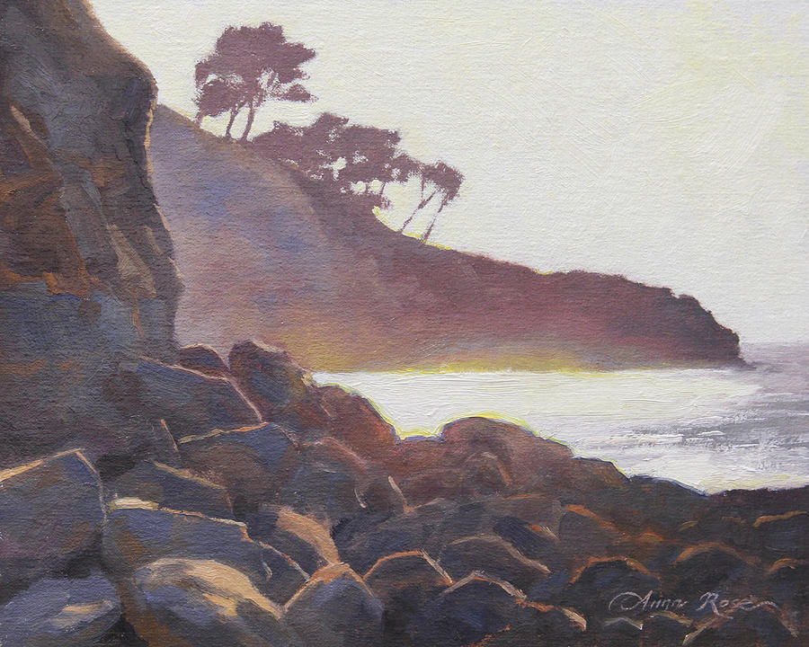 Sunset Painting - La Jolla Light by Anna Rose Bain