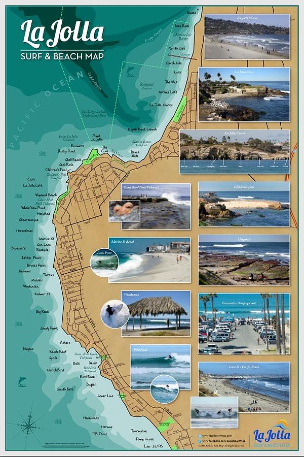 La Jolla Beach San Diego Map - Map of world