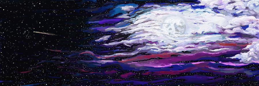 Night Painting - La Luna 4 by Jeanne Fischer Night Painting - La Luna 4 by Jeanne Fischer