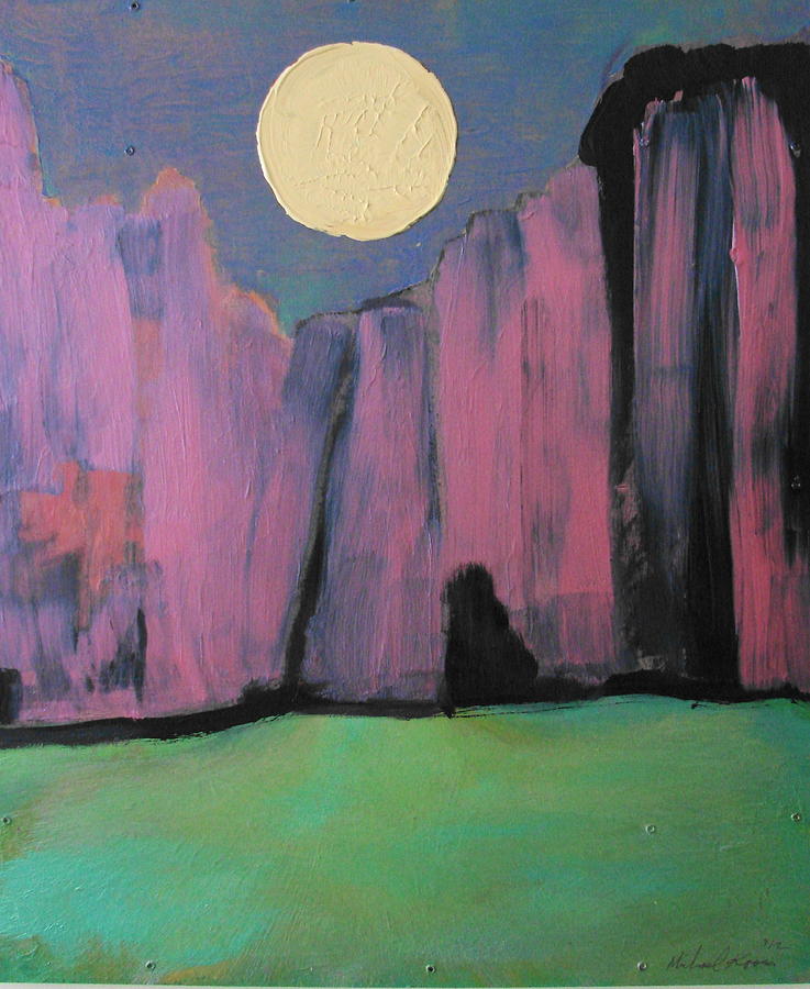 Landscape Painting - La Luna dAmore by Michael Kovacs