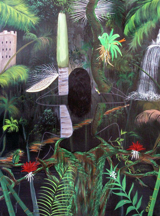 La Madre del Bosque Painting by Gloria E Barreto-Rodriguez