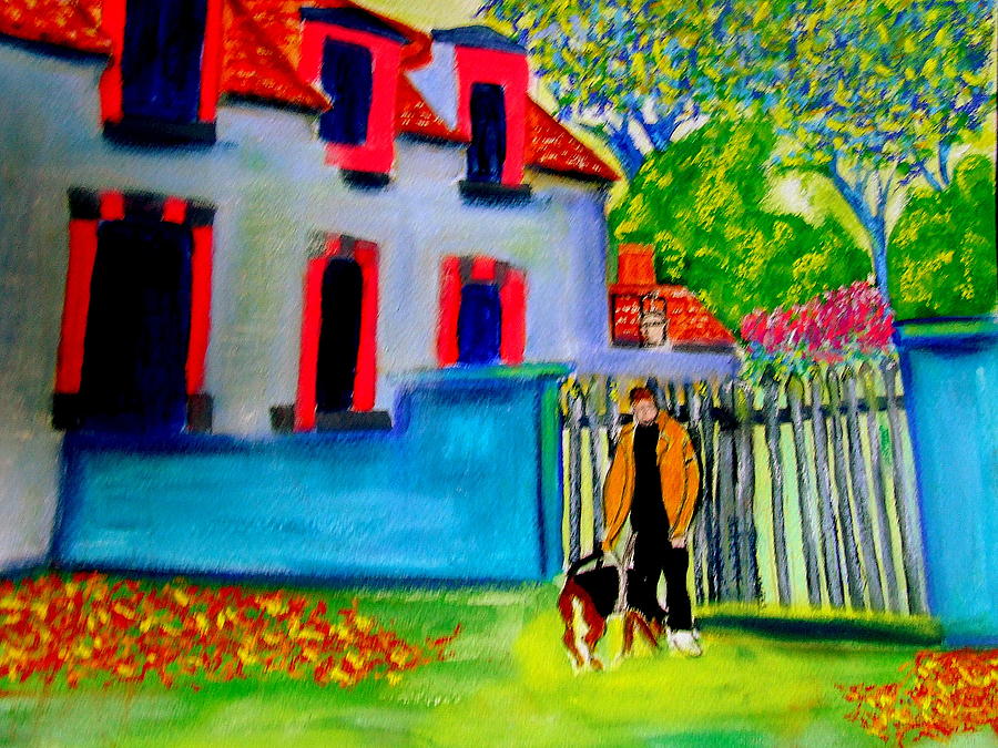 La maison de le Jardiniere.  Painting by Rusty Gladdish