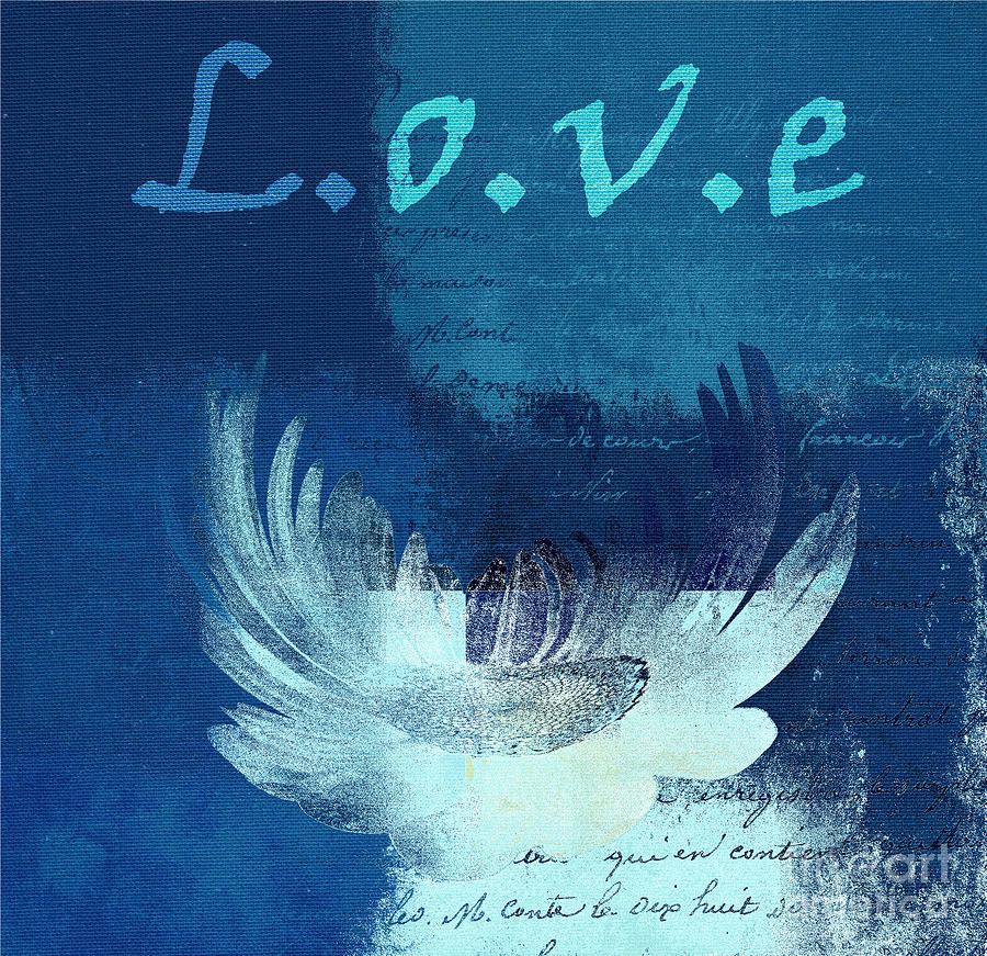 La Marguerite - Love Blue 01 Digital Art by Variance Collections