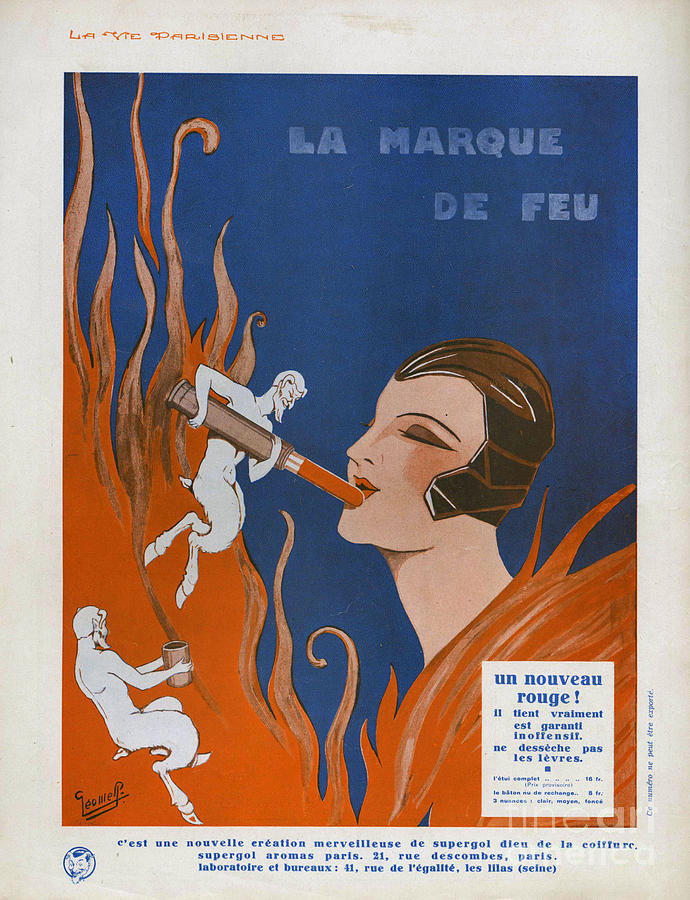 1910s Drawing - La Marque De Feu  1910s France Cc by The Advertising Archives