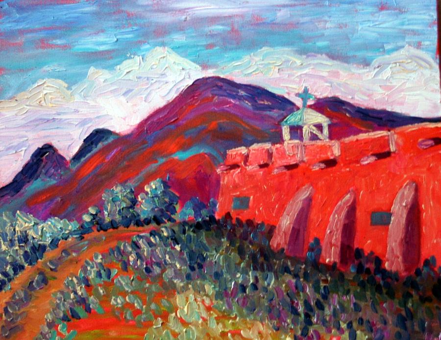 New Mexico Landscape Painting - La Morada by Carolene Of Taos