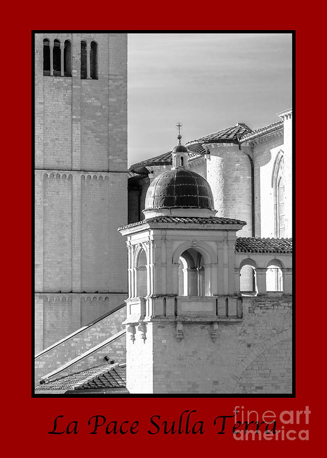 Christmas Photograph - La Pace Sulla Terre with Basilica Details by Prints of Italy