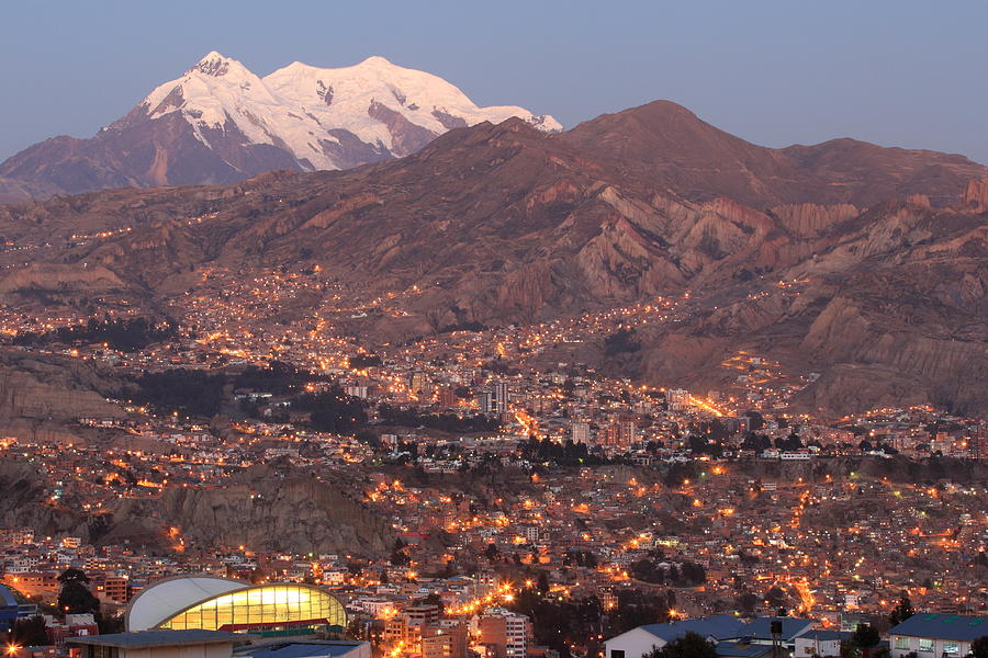 La Paz Skyline At Sundown Photograph By Tom Broadhurst - Fine Art America