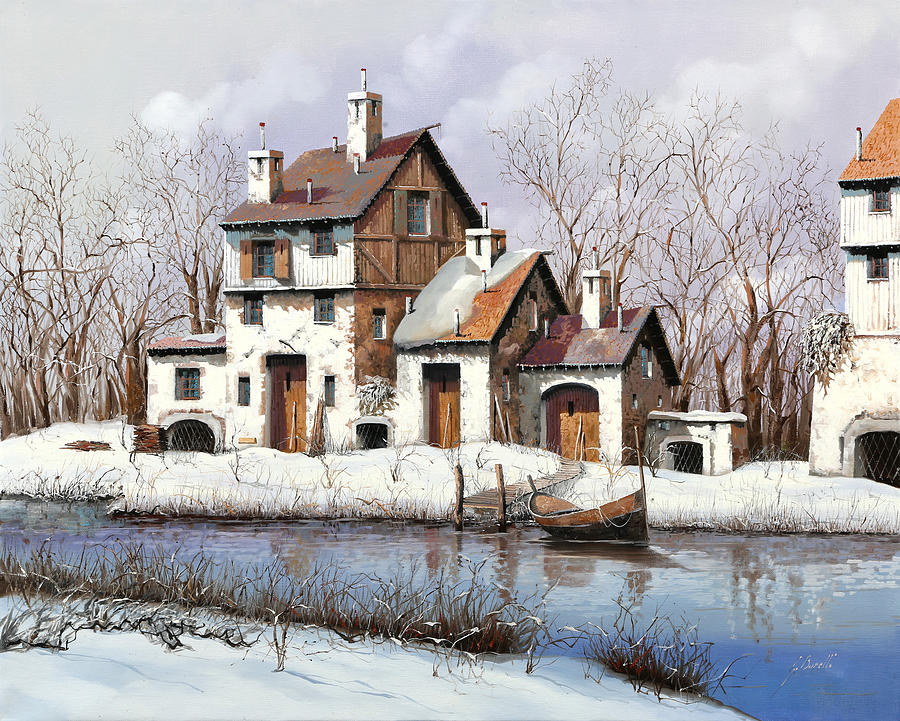 Winter Painting - La Prima Neve by Guido Borelli