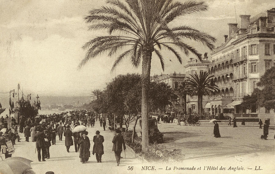 La Promenade Des Anglais, And Hotel Des Photograph by Mary Evans ...