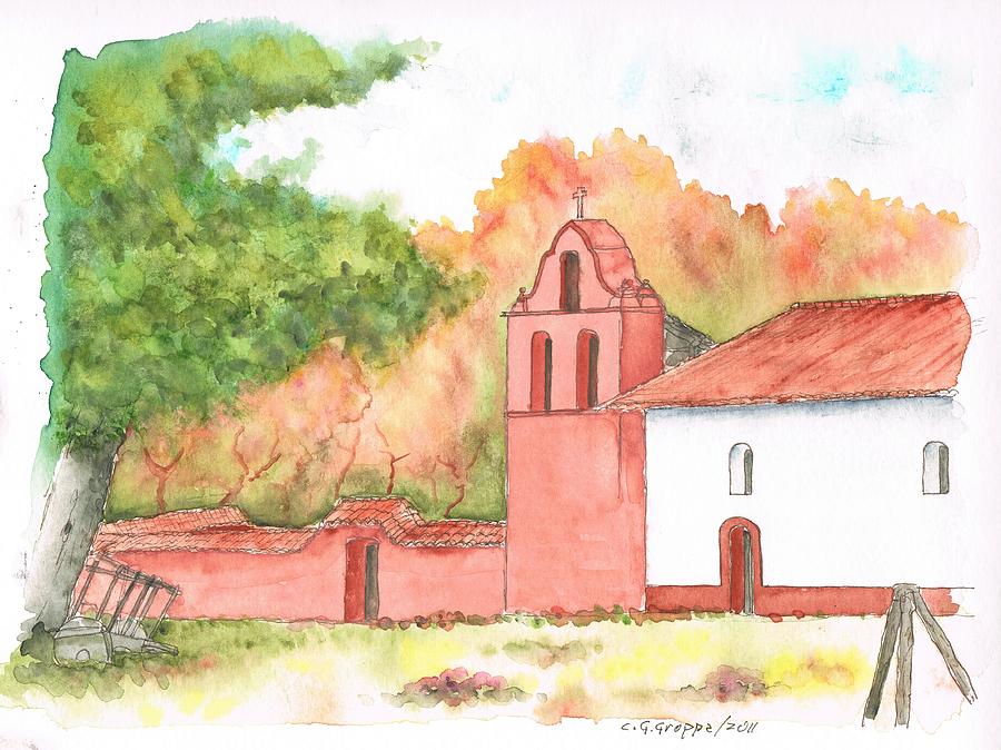La Purisima Mission in Lompoc, California Painting by Carlos G Groppa
