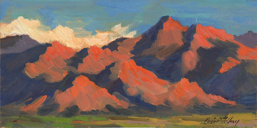 La Quinta Mountains Morning Painting by Diane McClary