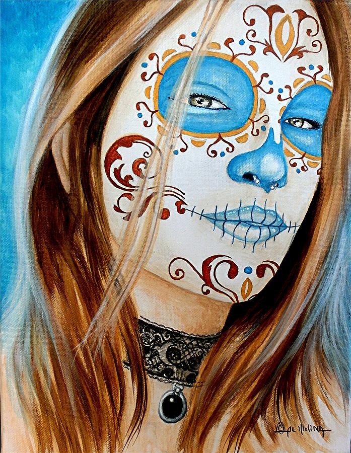 La Rosa Azul Painting by Al  Molina