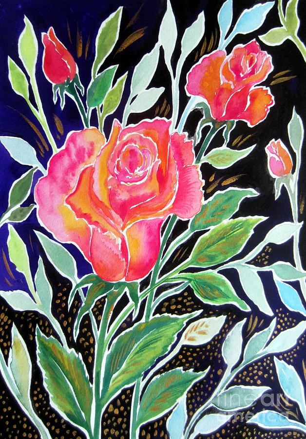 La Rosa Rosa Painting by Roberto Gagliardi