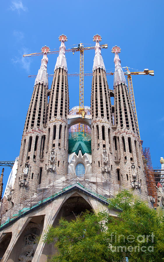 Barcelona Photograph - La Sagrada Familia cathedral in Barcelona by Michal Bednarek