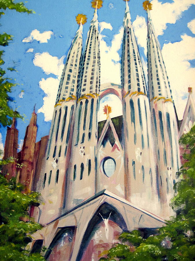 La Sagrada Familia Painting by Darrell Sheppard
